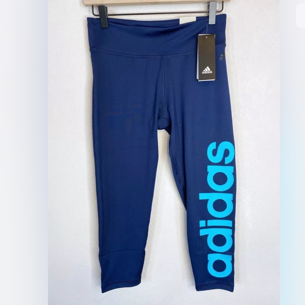 Adidas 3/4 Mid Rise Mix Fab Leggings